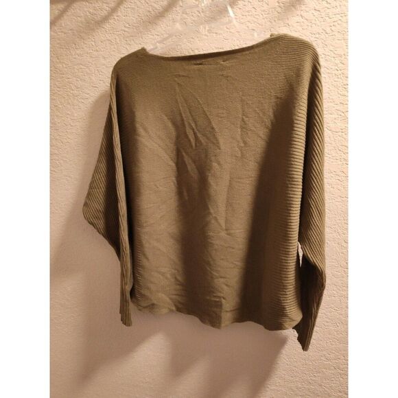 LIV Milano Pullover Sweater Olive Green Rhinestones Women’s XL Viscose Blend - Picture 6 of 6